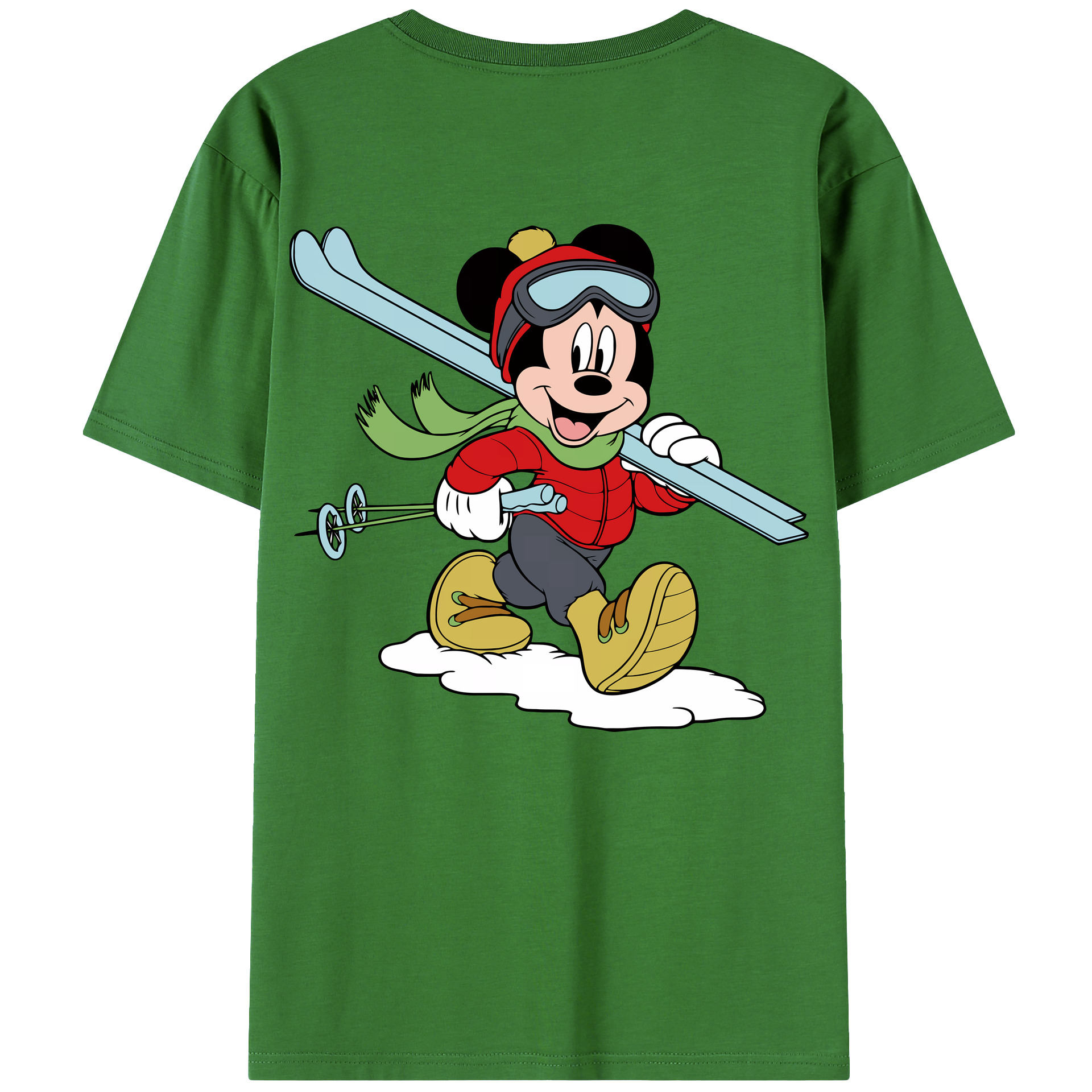 （画像用） ミッキーマウス Mickey Mouse レディース半袖Tシャツ(バックプリント)